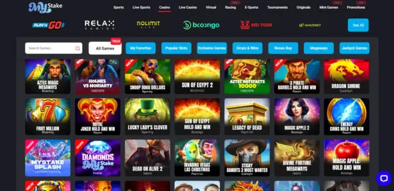 MyStake casino online games